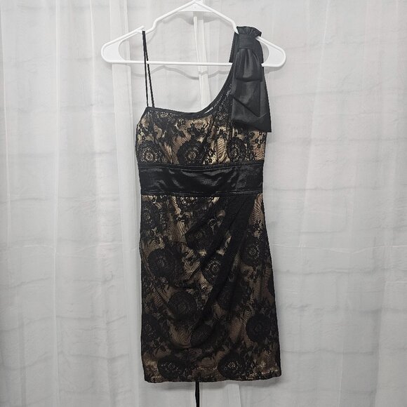 Teeze Me Dress Y2K Black Lace Vamp Coquette Whimsigoth Mini XS - Picture 10 of 12